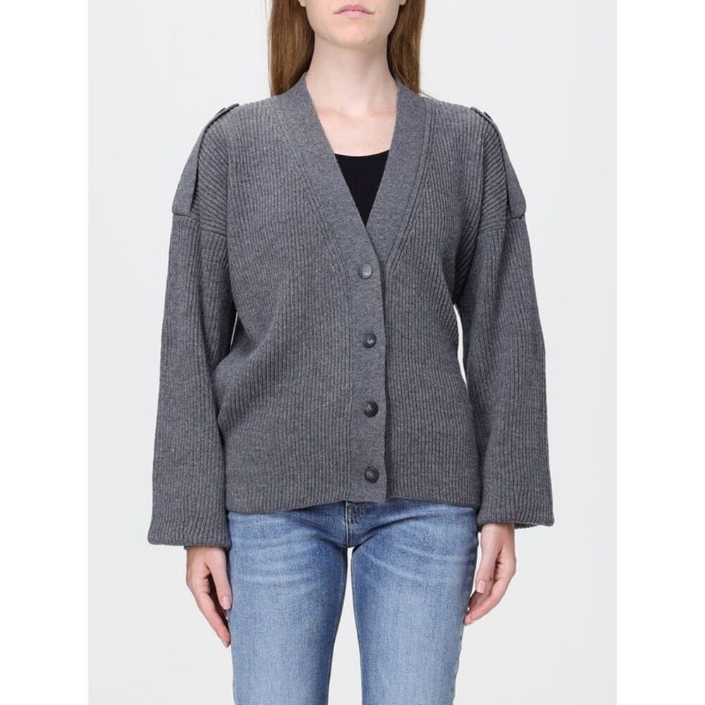 Dondup Women V-Neck Pure Wool Cardigan Dondup With Button Closure And Epaulettes